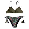 thumbnail image 1 of Traje de baño dividido de bikini sin espalda estampado con aro cómodo para mujer con almohadilla en el pecho OAVQHLG3B Store lin121212, 1 of 3