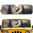 thumbnail image 2 of Uorisanigo Windshield Sun Shade,Forest Eagle Window Sun Visor Protection,Sunshade Windshield Cover for Jeeps,Sunshade for 2018-2024 2025 Jeep Wrangler JL / 2020-2024 Jeep Gladiator JT, 2 of 7