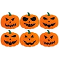 thumbnail image 3 of Posavasos Calabaza Fieltro para Halloween Manteles Individuales Antideslizantes Casera Color Naranja 6 Uds., 3 of 4