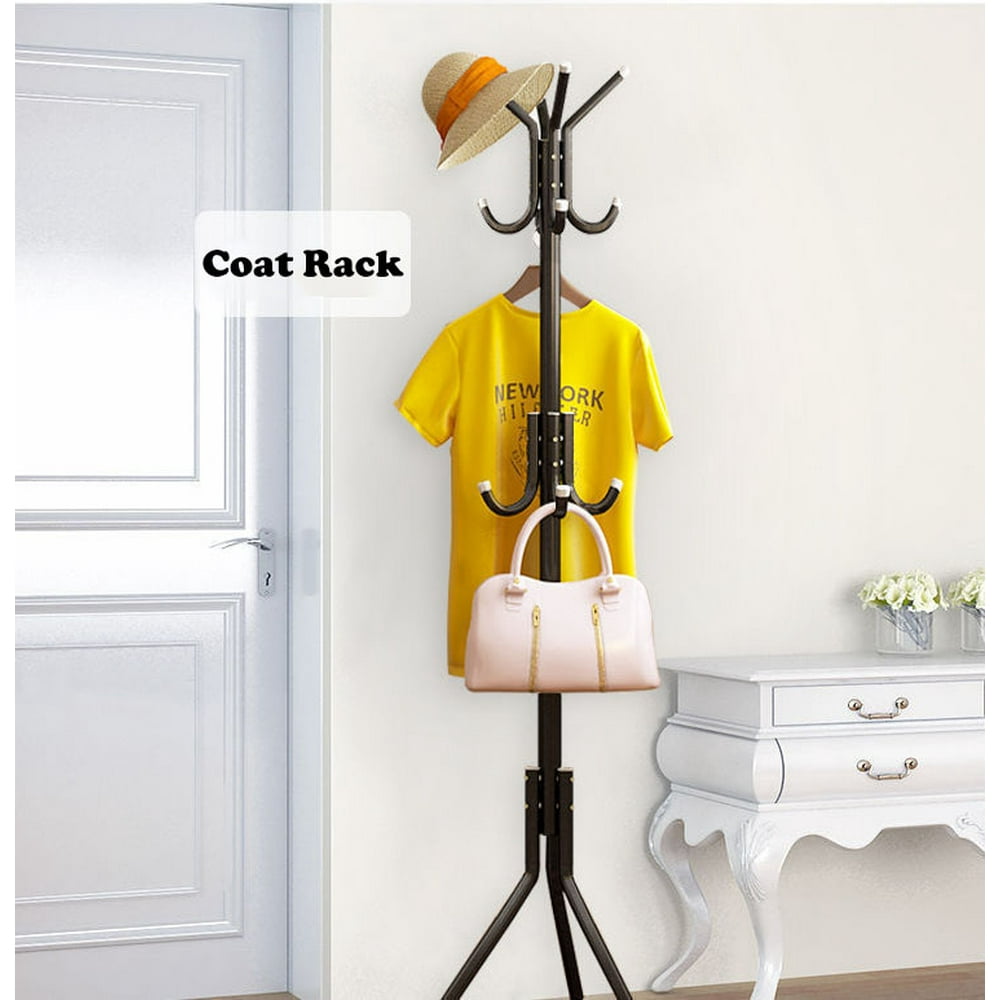 Metal Tree Coat Rack with 12 Hooks, Easy Assembly Free Standing Coat