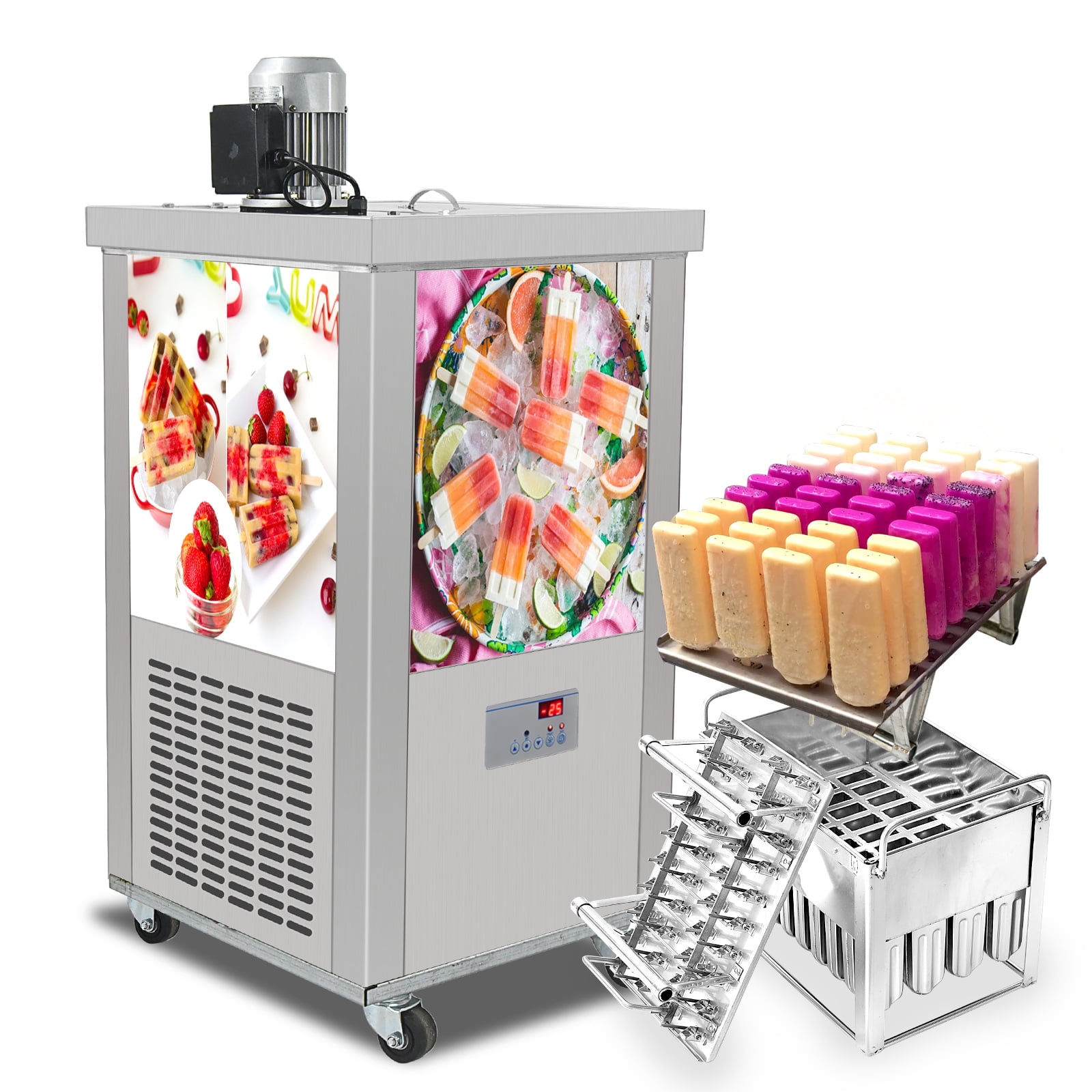 Kolice Commercial Popsicle Ice Cream Machine,Ice Bars Machine, Ice Pops MakerIncluded 1