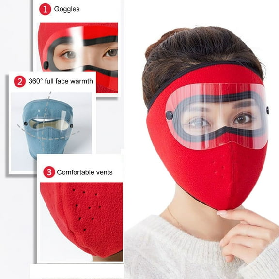 Zhaomeidaxi Cold Weather Ski Mask, Water Resistant and Windproof Fleece Thermal Face Mask, Hunting Cycling Motorcycle Neck Warmer Hood Winter Gear for Men Women