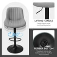thumbnail image 6 of Hawsaiy Adjustable Bar Stools Set of 2, Swivel Counter Height Bar Chairs with Back, Modern Technical Fabric Barstools for Kitchen Island & Home, Dark Gray, 6 of 11