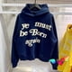 thumbnail image 3 of Sudadera con capucha para hombre y mujer, jersey de gran tamaño con estampado de Puff Kanye West, 1:1, color rosa, Ye Must Be Born Again, 2023fw, 3 of 5
