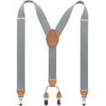 thumbnail image 1 of Timiot Men’s Y-Back 4 Metal Clip Elastic Wide Suspenders Perfect For Both Casual&Formal, 1 of 4