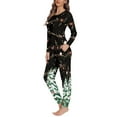 thumbnail image 2 of Renewold Casual Pajama Tops Size 3XL Music Note Xmas Trees Sleepwear Clothing for Women Christmas Personalized Long-Sleeve Pullover Tracksuit and Elastic Waist Long Pants Set of 2, 2 of 5