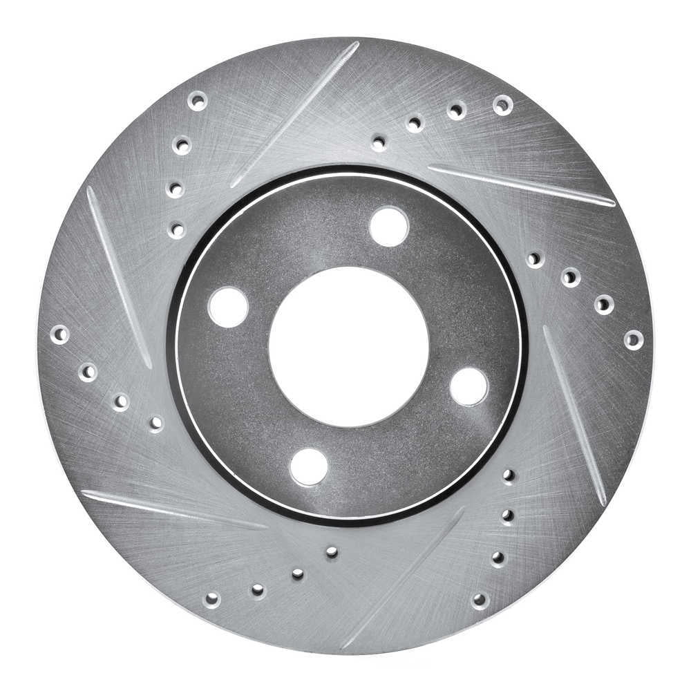 Dynamic Friction Company 631-73010L DFC Brake Rotor - Drilled And Slotted - Silver