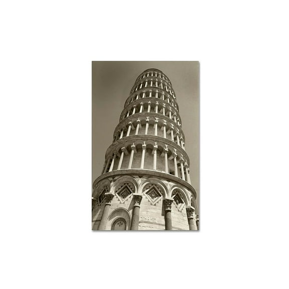 Trademark Fine Art "Pisa Tower II" Canvas Art by Chris Bliss