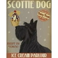 thumbnail image 2 of Fab Funky 15x18 Gold Ornate Wood Framed with Double Matting Museum Art Print Titled - Scottish Terrier Ice Cream, 2 of 4