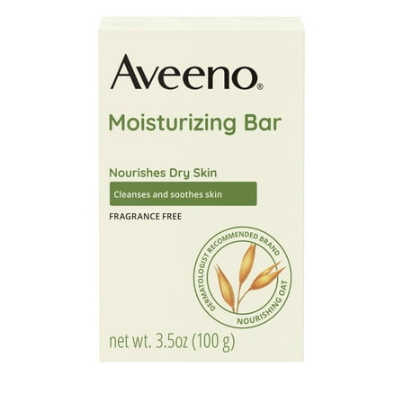 Aveeno Gentle Moisturizing Facial Cleansing Bar for Dry Skin, 3.5 oz