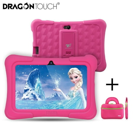 Tablets Dragon Touch Dragon Touch Pink Y88X Plus 7 inch Kids Tablets PC Quad Core 8G ROM Android 6.0 Learning Tablets for Children/Toddlers+ Tablet Bag ()