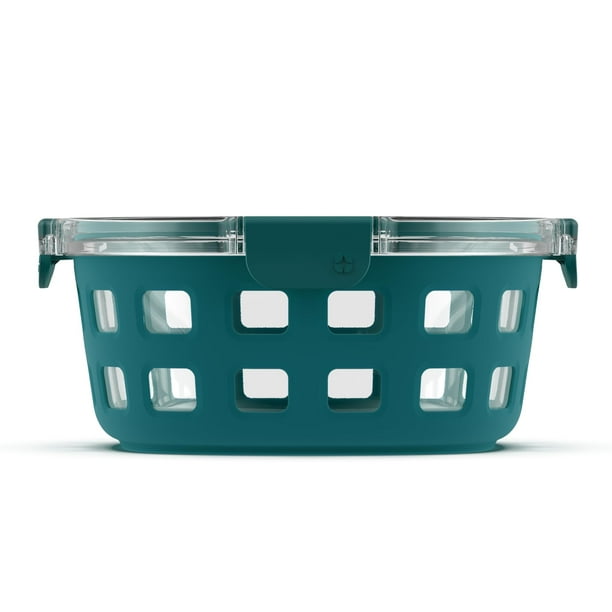 Recipiente para preparación de comidas Ello Duraglass de 1,7 L con funda de silicona