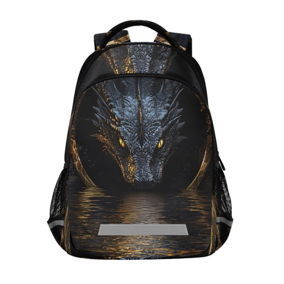 ALAZA Cool Artistic Dragon Backpack Elementary School Bag Bookbag Travel Rucksack
