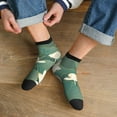 thumbnail image 3 of Naloa Lotus Golden Line Ankle Socks for Women Non Slip Socks No Show Socks Classic Low Cut Casual Socks Casual Socks, 3 of 7