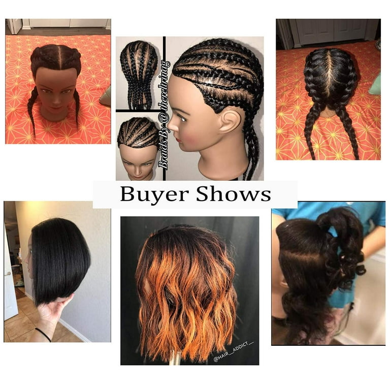 Curly Hair Mannequin Head Hairdressing Training Head Fr Styling Practice  Z2S7
