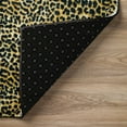 thumbnail image 5 of 8' X 10' Black and Gold Leopard Print Shag Handmade Non Skid Area Rug, 5 of 10