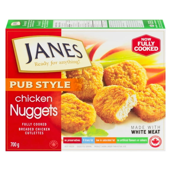 Pépites d’escalopettes de poulet panées de style pub Janes 700g