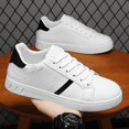 thumbnail image 6 of Men's Low-Top Skate Sneakers - Upper & PVC Sole Suitable for Campus, Travel, Gym - Minimalist Round Toe Lace-Up Shoes, Cushioned Comfortable Sole for Skateboarding,, Casual Attire - All- Versatile, 6 of 6