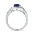 thumbnail image 3 of 0.13 CTTW STERLING SILVER  LAB CREATED BLUE SAPPHIRE  ENGAGEMENT RING, 3 of 4