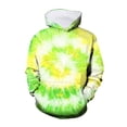 thumbnail image 1 of 3D Visual Digital Printed Girls Tie Dye Hoodie Pullover Sweatshirt with Front Pocket, 1 of 3