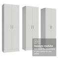 thumbnail image 4 of Madesa Armoire de Rangement avec 6 Portes et 15 Tablettes 71 Po L Unité d'Organisation Moderne pour Adultes – Blanc, 4 of 9