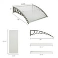 thumbnail image 6 of Tcbosik Outdoor Window Awning Exterior, 40" x 32" Front Door Overhang Canopy for Sun Shutter, UV, Rain and Snow Protection, White & Gray Bracket, 6 of 8
