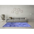thumbnail image 3 of Ahgly Company Machine Washable Indoor Rectangle Abstract Blue Modern Area Rugs, 4' x 6', 3 of 4