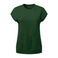 thumbnail image 7 of Setooff Women's Casual Solid Short Sleeve Hoodless Sweatshirt Loose Front Pocket Top plus size tops shirts for women, 7 of 7