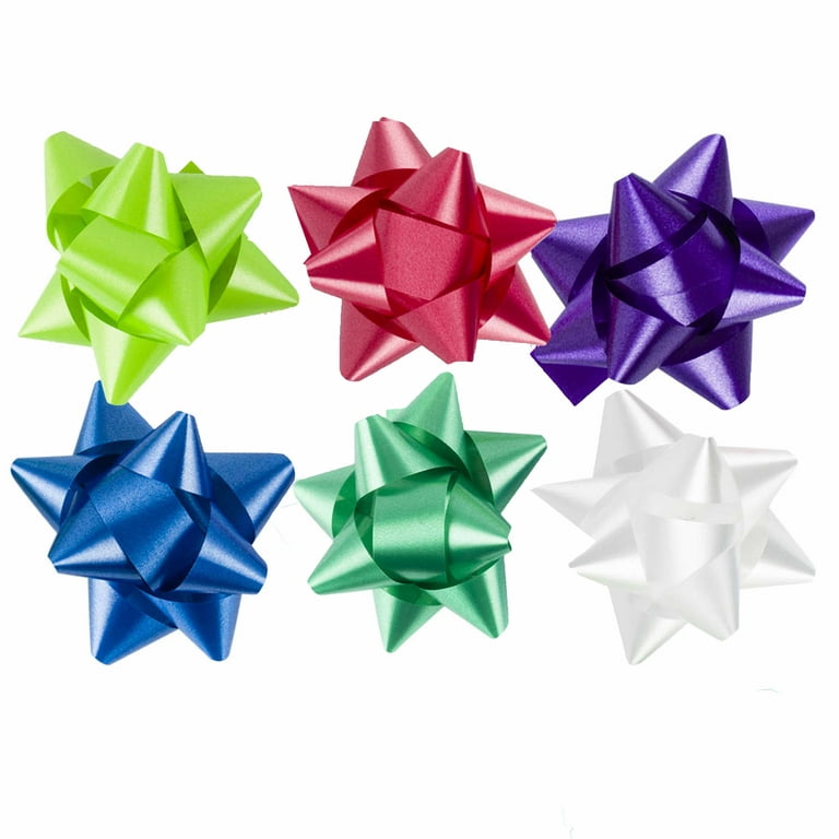 24 Pack Christmas Bows for Gift Wrapping Ribbon Gift Bows Assorted Self  Adhesive Christmas Bows Star Bows for Christmas Presents and Holiday Gifts