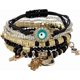 thumbnail image 1 of Bohemian Stretch Beads Bracelets Multilayer Evil Eye Hamsa Hand Bracelet Boho Charms Stretch Stackable Bracelet Handmade Multicolor Crystal Beaded Luc, 1 of 3