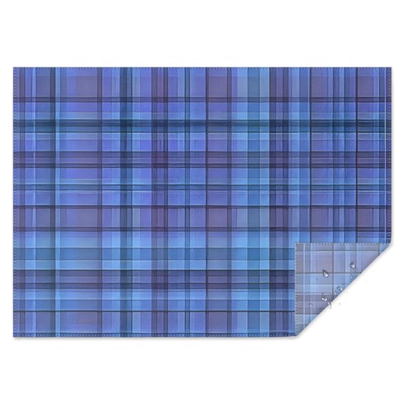 Blue Checkerboard Checkered Pattern Rectangle Tablecloth 60"x84",Waterproof Polyester Rectangle Table Cloth, Wipeable Spillproof Polyester Tablecloth for Dining, Camping, Indoor and Outdoor