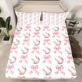 thumbnail image 2 of Feelyou Baseball Lover Kid Twin Sheet Sets, Cartoon Bowknot Bedding, 3 Pieces, 2 of 7
