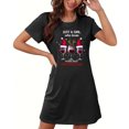 thumbnail image 1 of Xihbxyly Camisón Extragrande, Elegante y Suave Vestido de Manga Corta, Tejido Transpirable y Cómodo, Corte Holgado E Informal, Ideal para Dormir, Teletrabajar o Uso Diario, Ideal para Mujer., 1 of 6