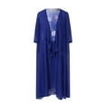 thumbnail image 3 of EGNMCR Robes de Fête pour Femmes Robe d'Été pour Femmes à Manches 3/4 Blouse + Robe Ensemble Deux Pièces Robe Longue Robe Maxi de Plage, 3 of 3