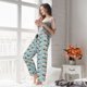 thumbnail image 5 of Balery Funny Cartoon Pugs Pantalones de pijama para mujer, pijamas ultraligeros, pantalones de estar por casa-Large, 5 of 6