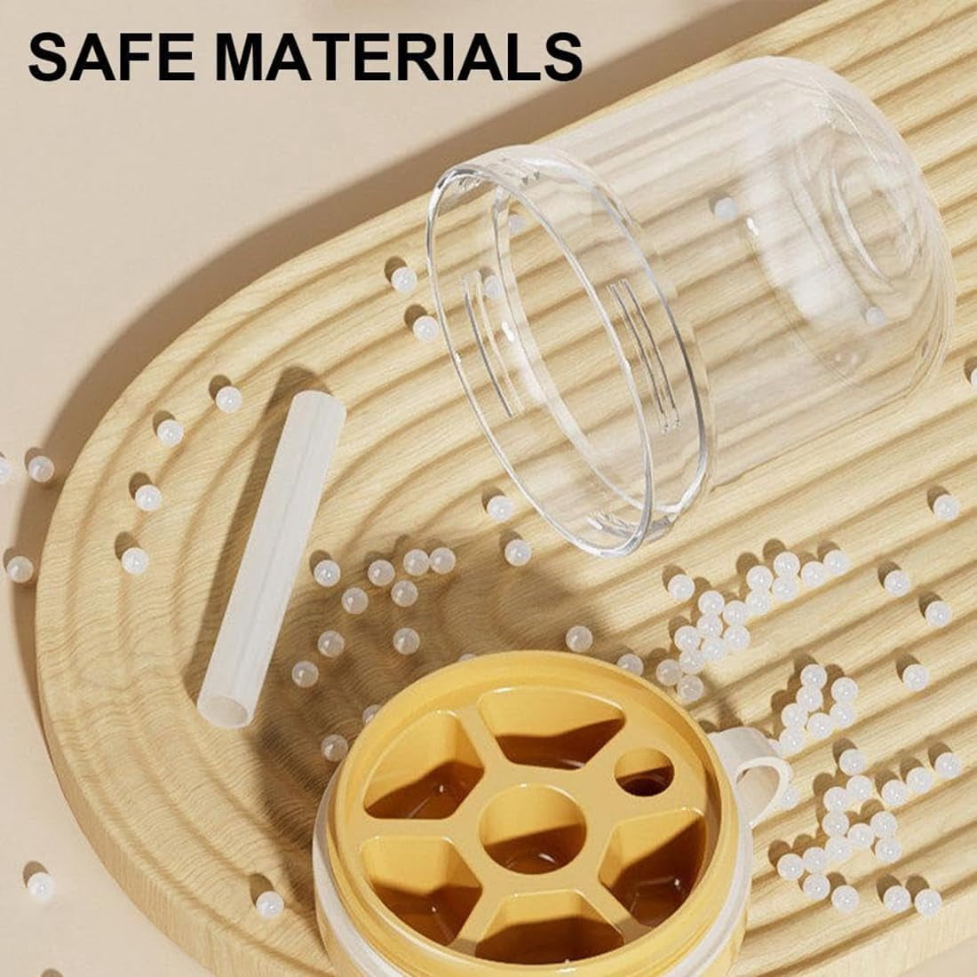 2-in-1 Ice Cube Bottle with Straw, Silicone Push-Release Ice Cube Cup, Touch-Free Press-to-Dispense Ice Tray for Iced Coffee, Cocktail, Whiskey & Juice, Home Office Outdoor