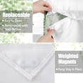 thumbnail image 4 of Mizhona Nature Green Leaves Hookless Shower Curtain with Snap in Liner，No Hooks Fabric Bath Curtain,71"× 71", 4 of 6
