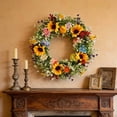 thumbnail image 7 of EGYMEN Spring Wreath, Artificial Sunflower Wreath for Front Door, Decorative Floral Wreath for Home, Cheerful Seasonal Wreath for Indoor and Outdoor Decor, 7 of 7