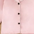 thumbnail image 5 of Cathalem Unisex Kids Boys Girls Pajama Sets Winter Long Sleeve Long Pants 2pcs Silky Sleepwear Button Down Loungewear Light Pink 5-6 Years, 5 of 7