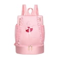 thumbnail image 3 of Bolsa de ballet, bolsa de baile, mochila duradera con encaje, mochila para niños, bolsa para zapatos de baile, bolsa de ballet para niña, para cumplea bordado rosa, 3 of 8