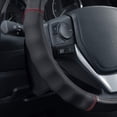 thumbnail image 4 of Funda de volante Motor Trend de piel sintética de 15 cm, color negro, 4 of 6