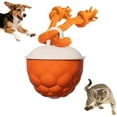 thumbnail image 1 of Interactive Dog Toys Touch Activated Bouncing & Jumping Dog Ball with Rope, Smart Automatic Rolling Toy, USB Rechargeable, Squeaky Doggie Toys to Keep Them Busy (Orange), 1 of 1