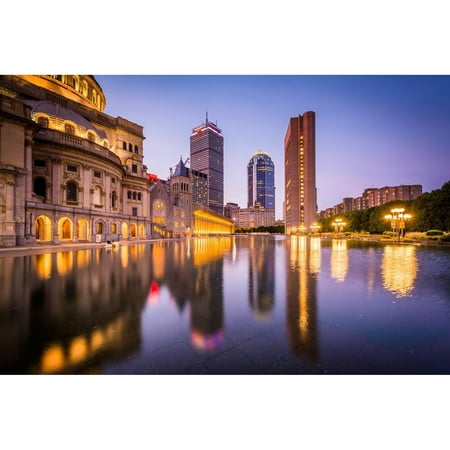 - NOIR Gallery Christian Science Plaza at night in Boston on Canvas