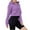 Purple, variant on Fznquz Cropped Women Hoodies Zip Up Purple Workout Sweatshirt Casual Hooded Solid Color Long Sleeve Women's Clothing