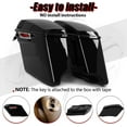 thumbnail image 3 of Kojem Extended Saddle Bags For 1993-2013 Harley Tour Gloss Black W/ Speaker Lids Latch Key, 3 of 14