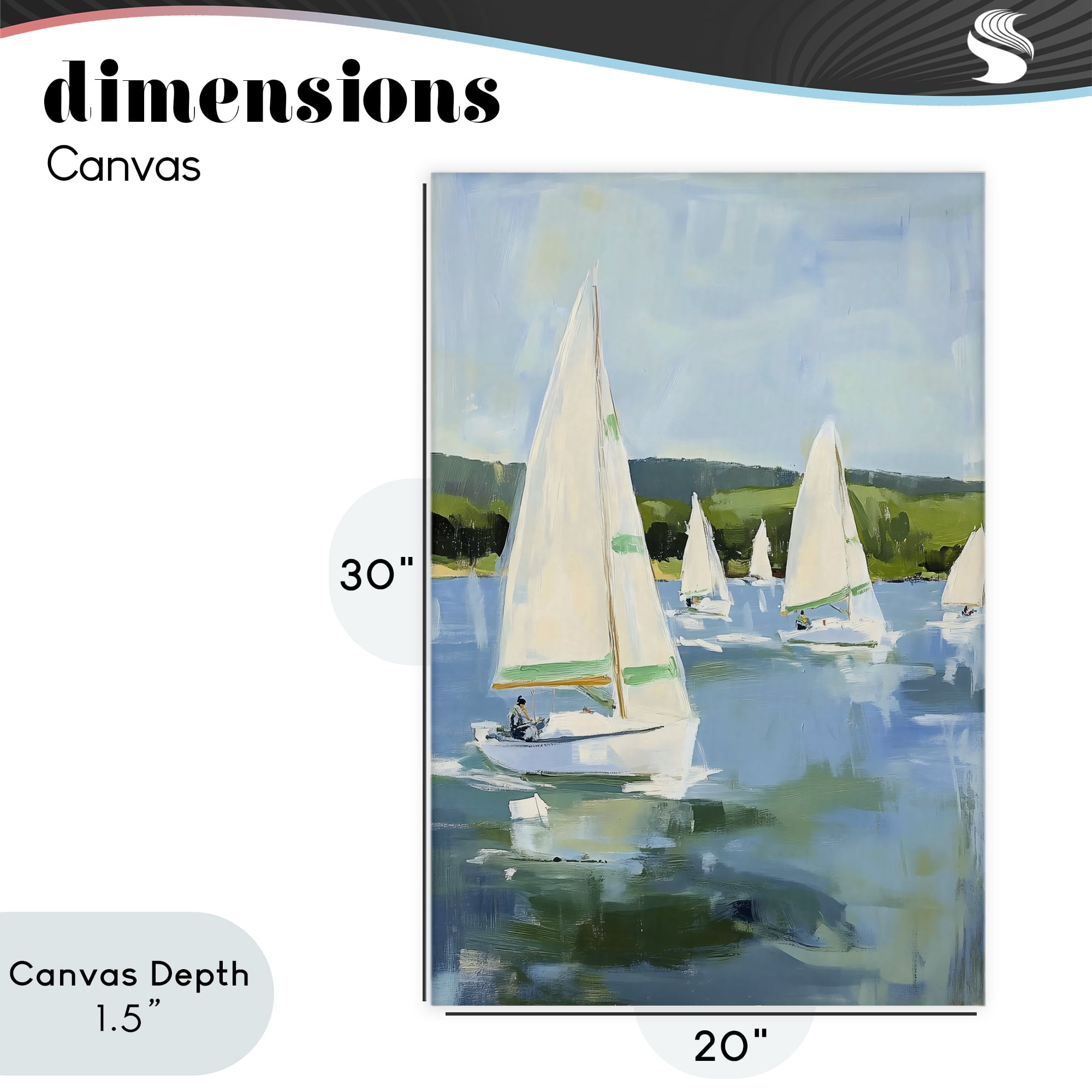 Stupell Industries Boat Race Regatta Canvas Wall Art, design by Petal Prints Design