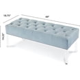 thumbnail image 6 of New Classic Furniture Vivian 19.25" Tufted Velvet Bench in Light Blue, 6 of 6