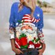 thumbnail image 1 of Pntutb Moda Mujer Cuello Redondo Manga Larga Estampado Casual Camiseta Blusa Pntutb Pntutb-8226, 1 of 8