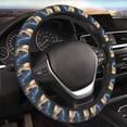 thumbnail image 4 of Cauagu Starry Light White Horse Print Car Steering Wheel Cover - Universal Car Accessory for Diverse Cars for Steering Wheel with a Diameter of 14.5"-15", 4 of 7