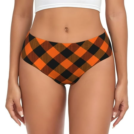 Womens Underwear - plaid halloween No Show Seamless Underwear for Women  Soft Stretch Sexy Women s Panties  Cute Hipster Ladies Panties Bikini Underwear Briefs